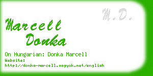 marcell donka business card